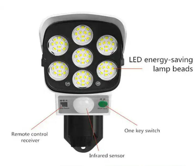 Luz de Formato de Cámara Con Energía Solar