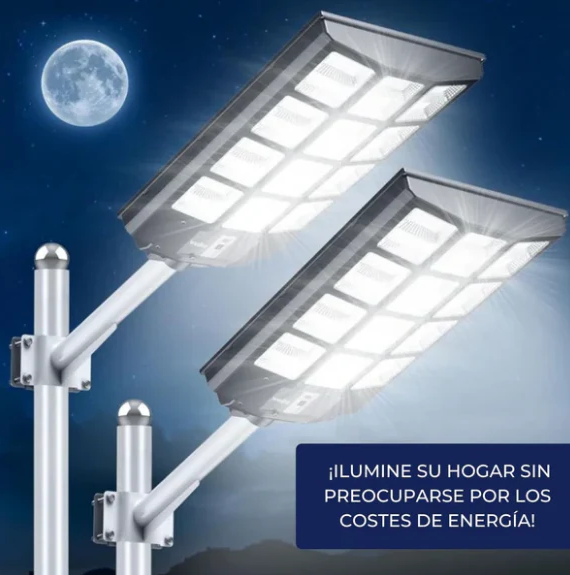 LÁMPARA SOLAR EXTERIOR 400 WATTS (SIN COSTES DE ENERGÍA - ¡ILUMINA GRATIS PARA SIEMPRE!